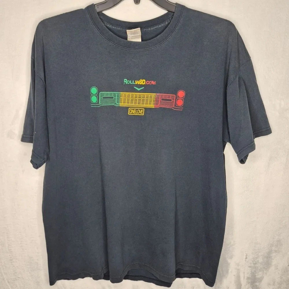 Vintage Y2K Rollin SD California One Love T Shirt Size‎ XL